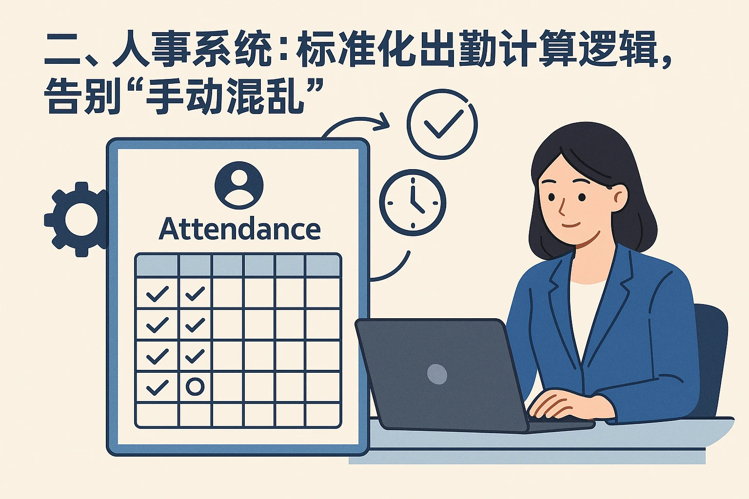 二、人事系统：标准化出勤计算逻辑，告别“手动混乱”
