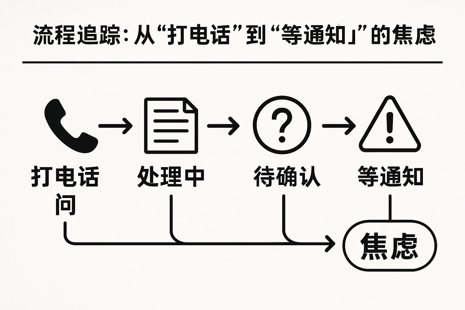 2. 流程追踪：从“打电话问”到“等通知”的焦虑