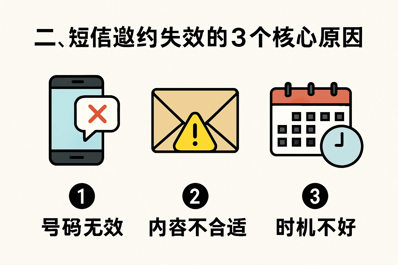 二、短信邀约失效的3个核心原因