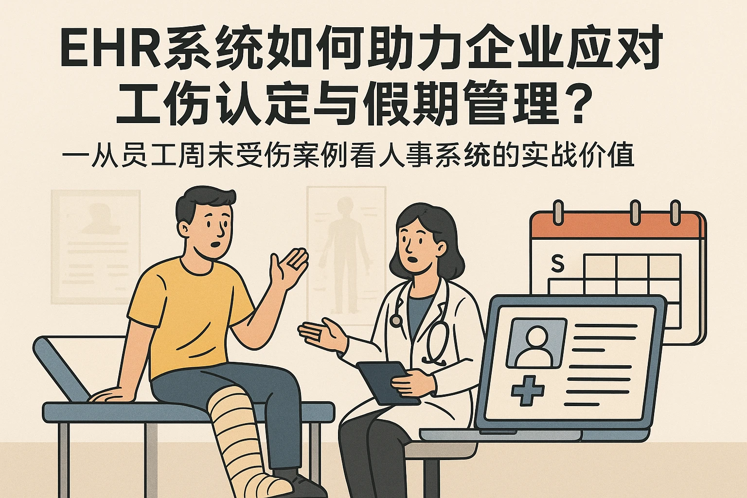 EHR系统如何助力企业应对工伤认定与假期管理？——从员工周末受伤案例看人事系统的实战价值
