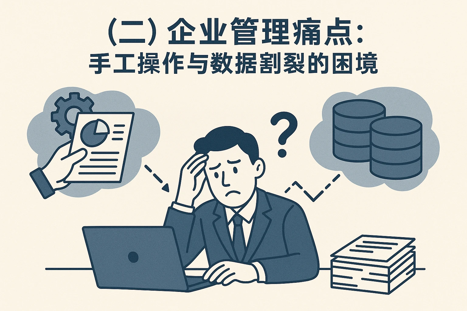 （二）企业管理痛点：手工操作与数据割裂的困境