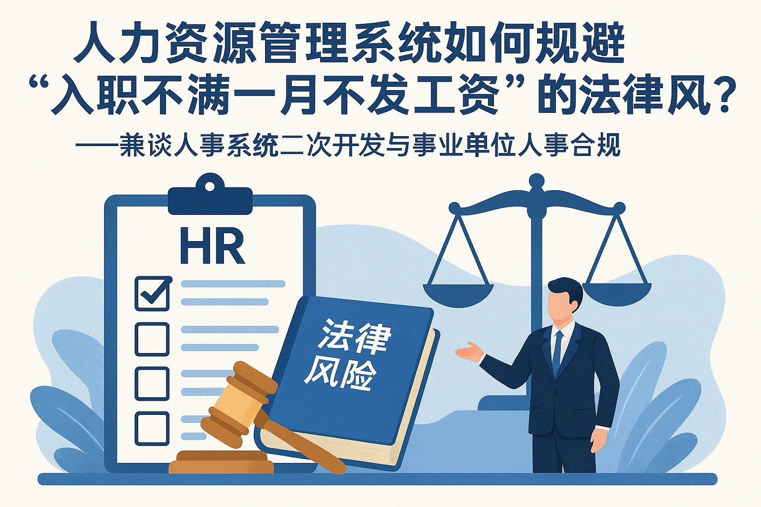 人力资源管理系统如何规避“入职不满一月不发工资”的法律风险？——兼谈人事系统二次开发与事业单位人事合规