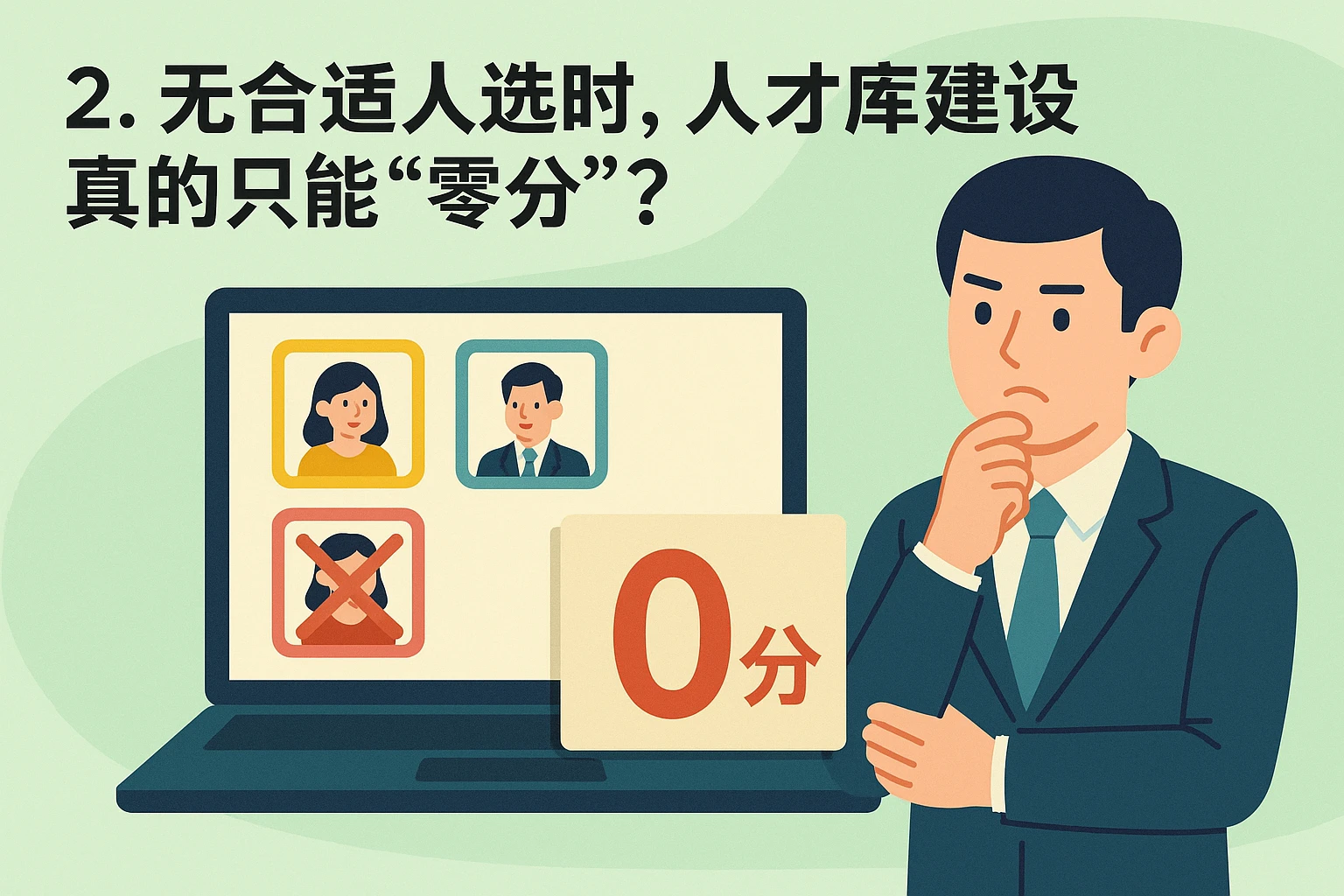 2. 无合适人选时，人才库建设真的只能“零分”？