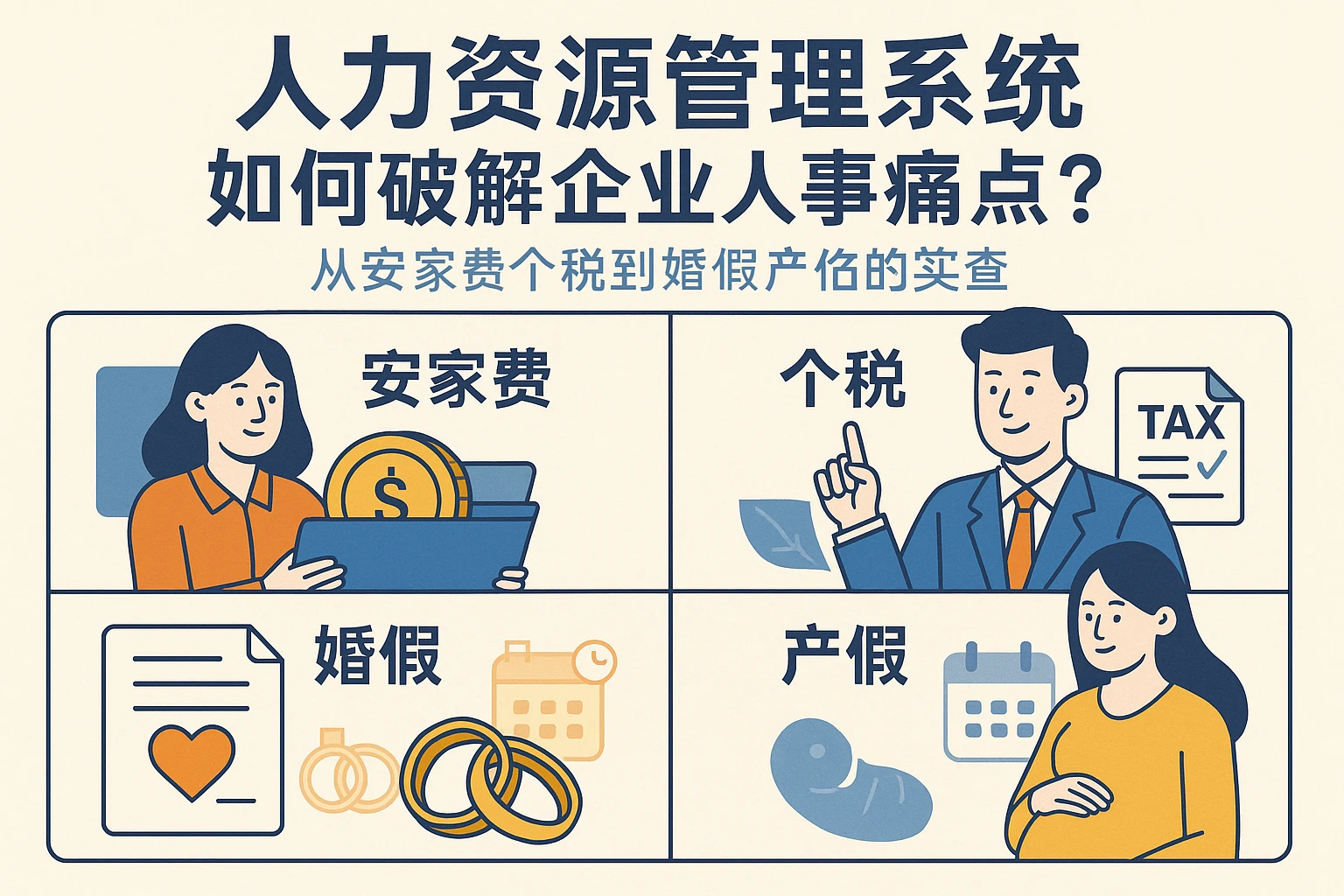 人力资源管理系统如何破解企业人事痛点？从安家费个税到婚假产假的实操指南