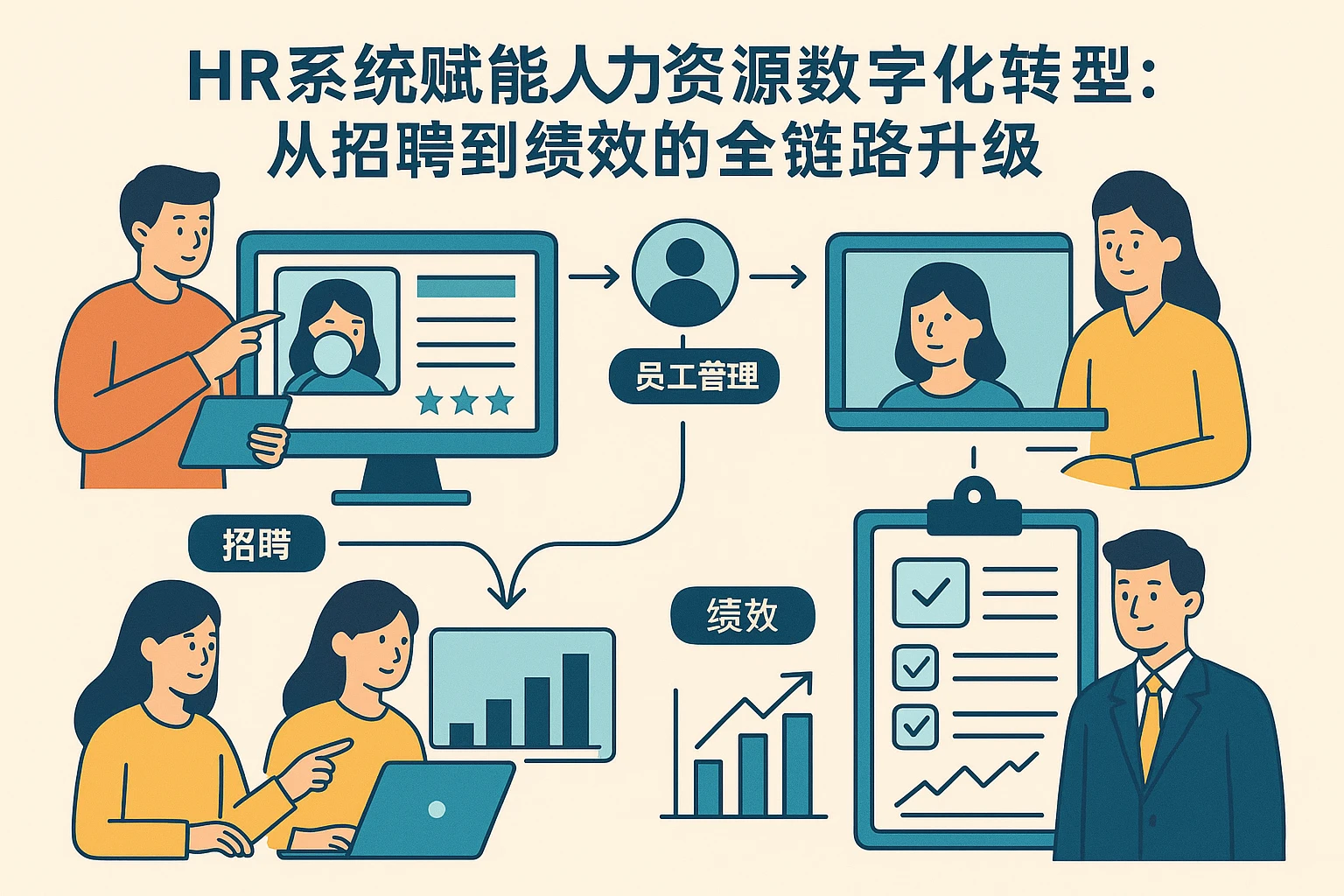 HR系统赋能人力资源数字化转型：从招聘到绩效的全链路升级