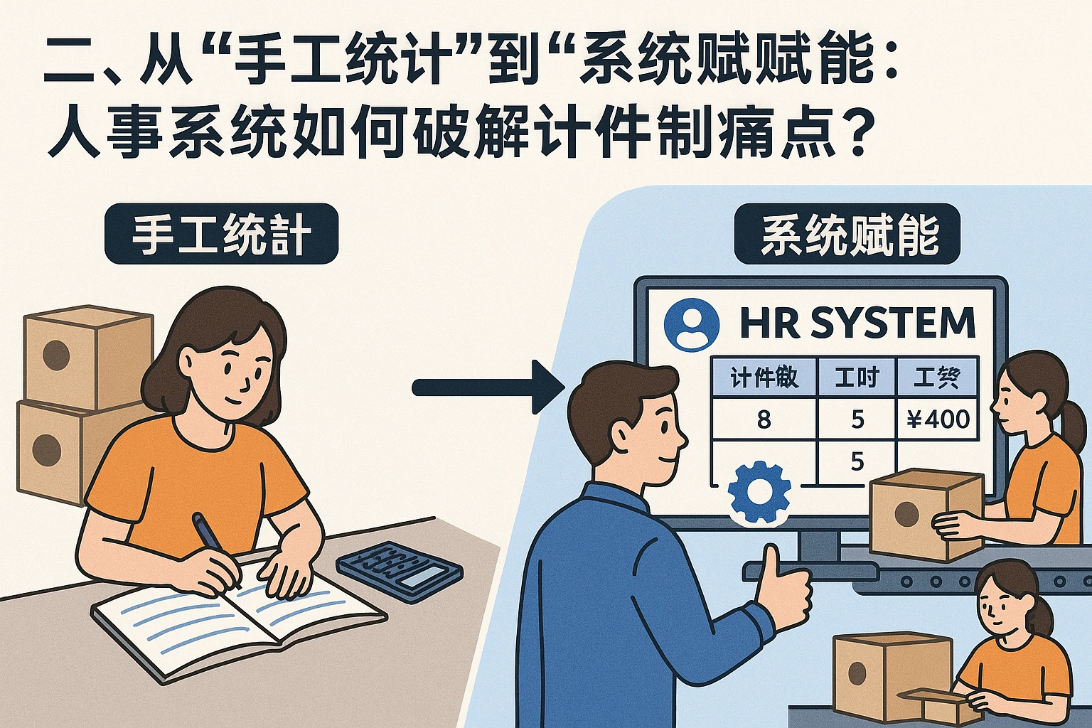 二、从“手工统计”到“系统赋能”：人事系统如何破解计件制痛点？