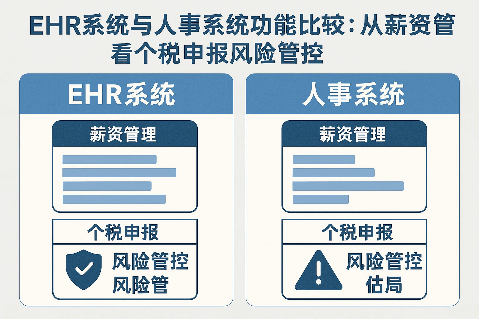 EHR系统与人事系统功能比较：从薪资管理看个税申报风险管控