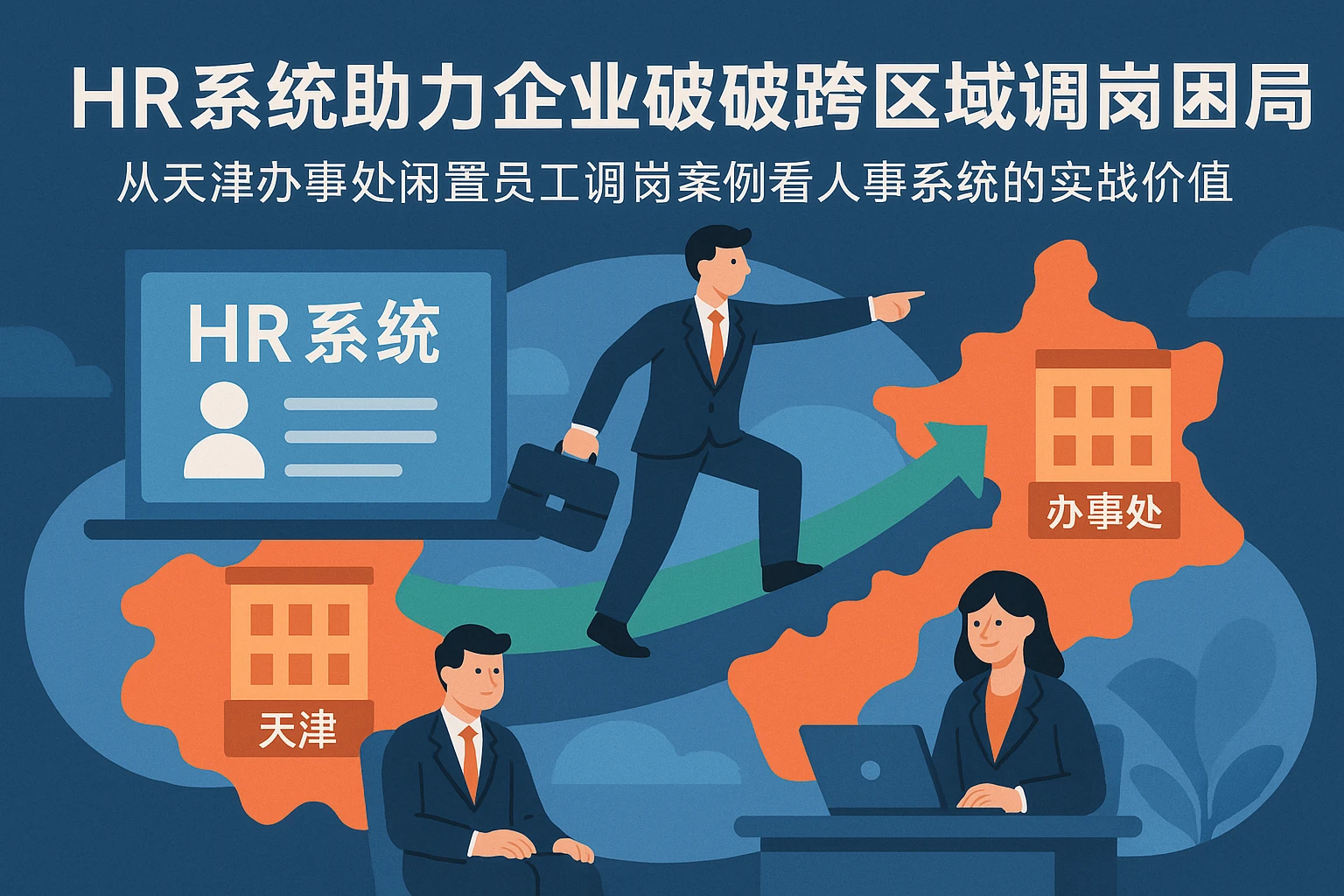 HR系统助力企业破解跨区域调岗困局——从天津办事处闲置员工调岗案例看人事系统的实战价值