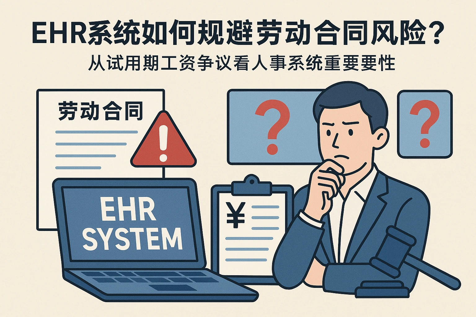 ehr系统如何规避劳动合同风险？从试用期工资争议看人事系统的重要性