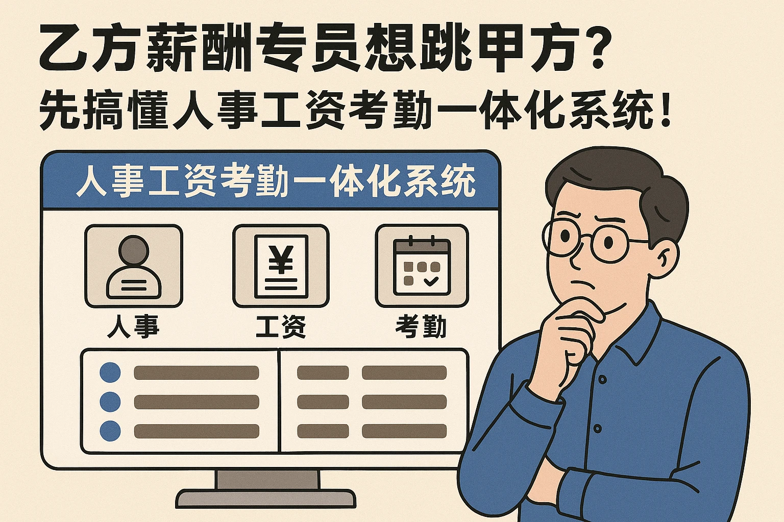 乙方薪酬专员想跳甲方?先搞懂人事工资考勤一体化系统!