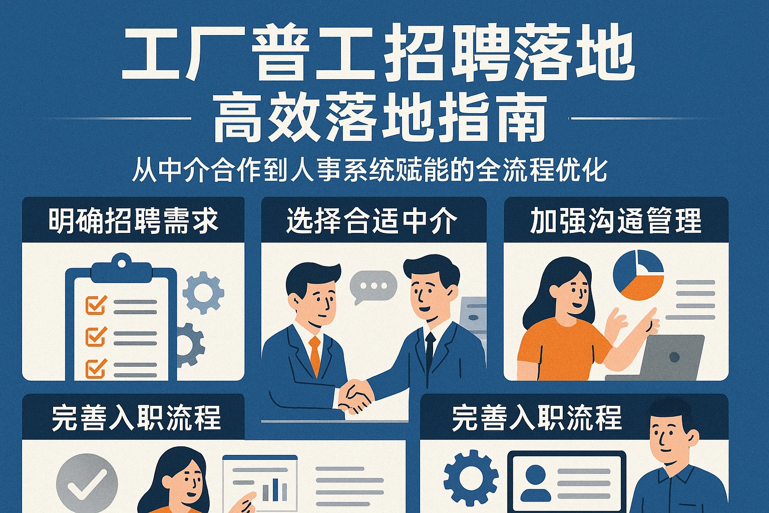 工厂普工招聘高效落地指南：从中介合作到人事系统赋能的全流程优化