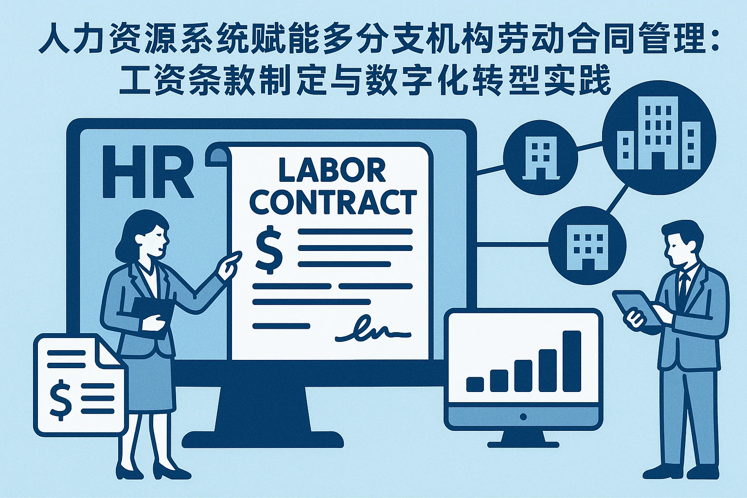 人力资源系统赋能多分支机构劳动合同管理：工资条款制定与数字化转型实践