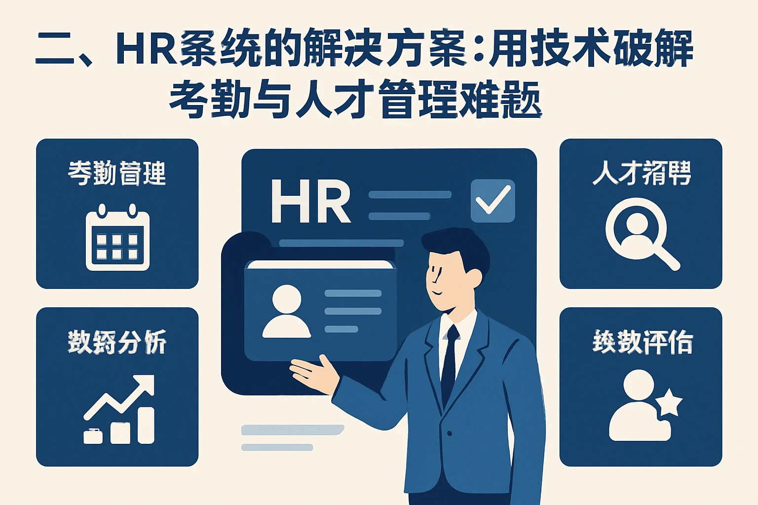 二、HR系统的解决方案：用技术破解考勤与人才管理难题