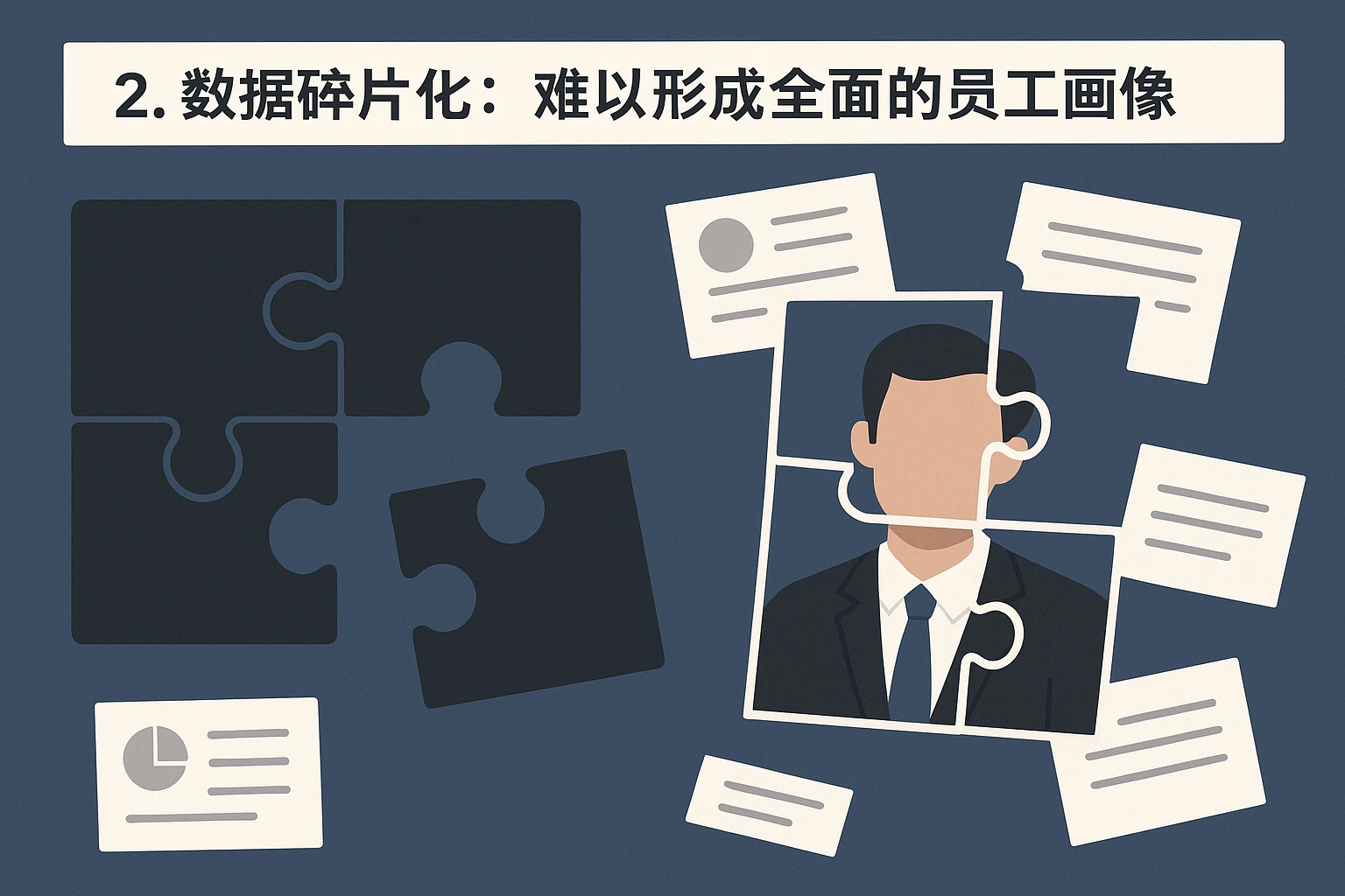 2. 数据碎片化：难以形成全面的员工画像