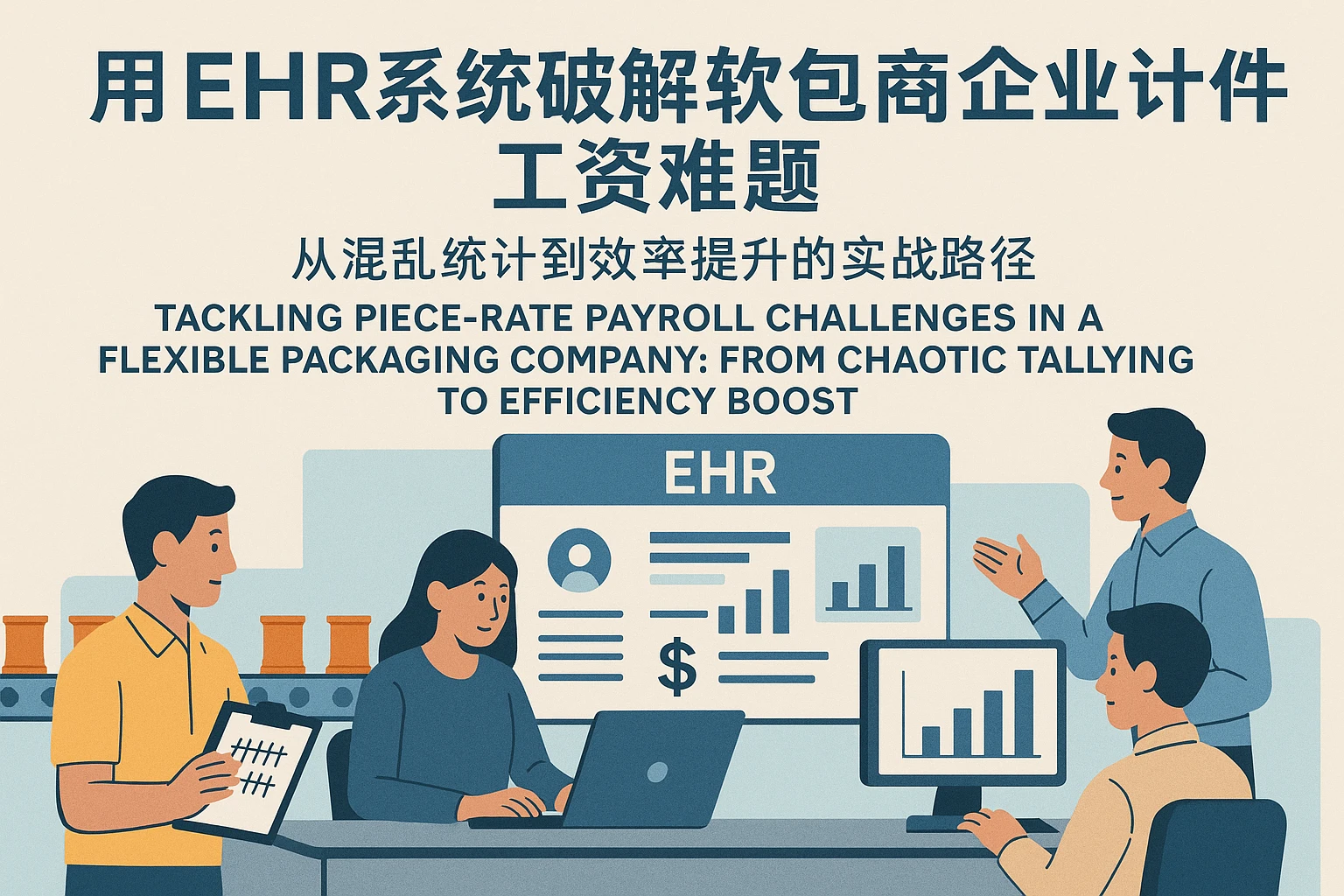 用EHR系统破解软包装企业计件工资难题：从混乱统计到效率提升的实战路径