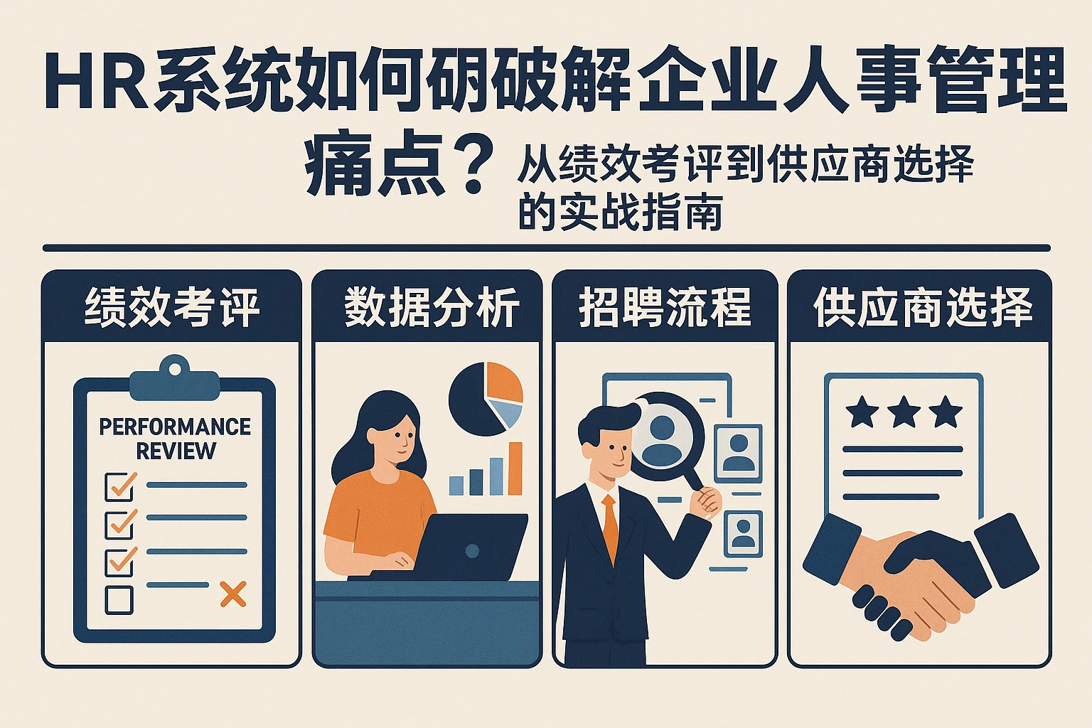 HR系统如何破解企业人事管理痛点？从绩效考评到供应商选择的实战指南