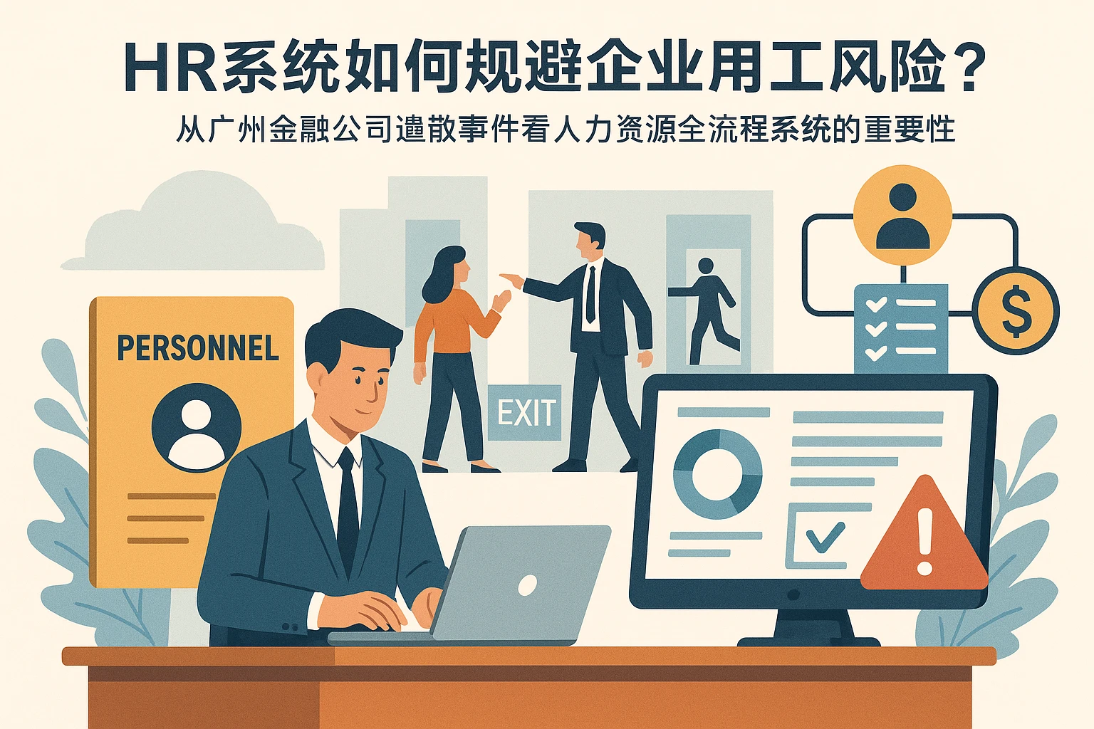 HR系统如何规避企业用工风险？从广州金融公司遣散事件看人力资源全流程系统的重要性