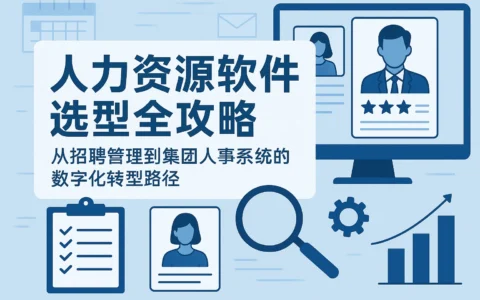 人力资源软件选型全攻略：从招聘管理到集团人事系统的数字化转型路径