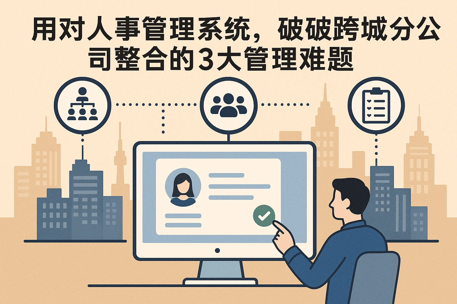 用对人事管理系统，破解跨城市分公司整合的3大管理难题