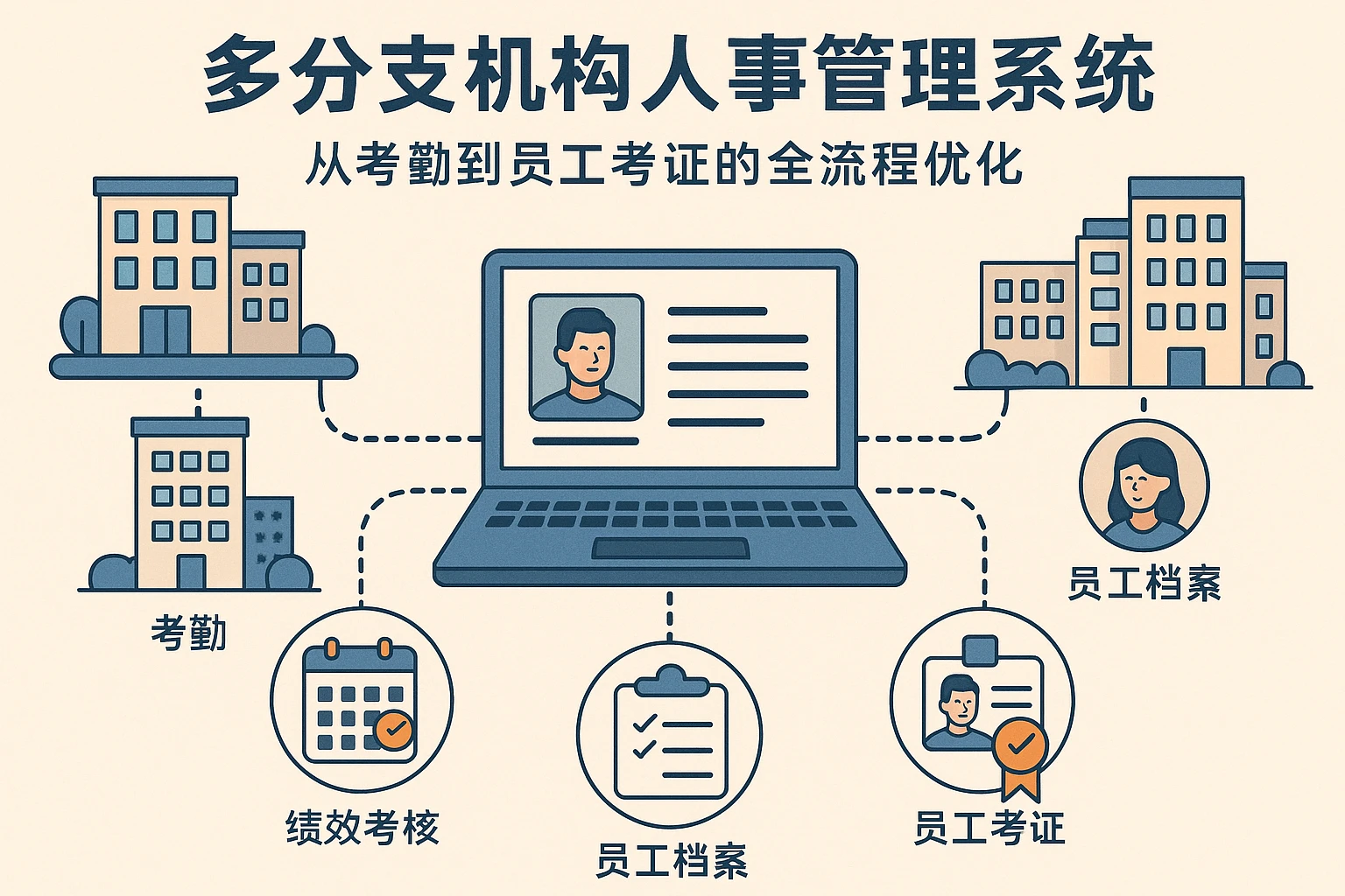 多分支机构人事管理系统：从考勤到员工考证的全流程优化