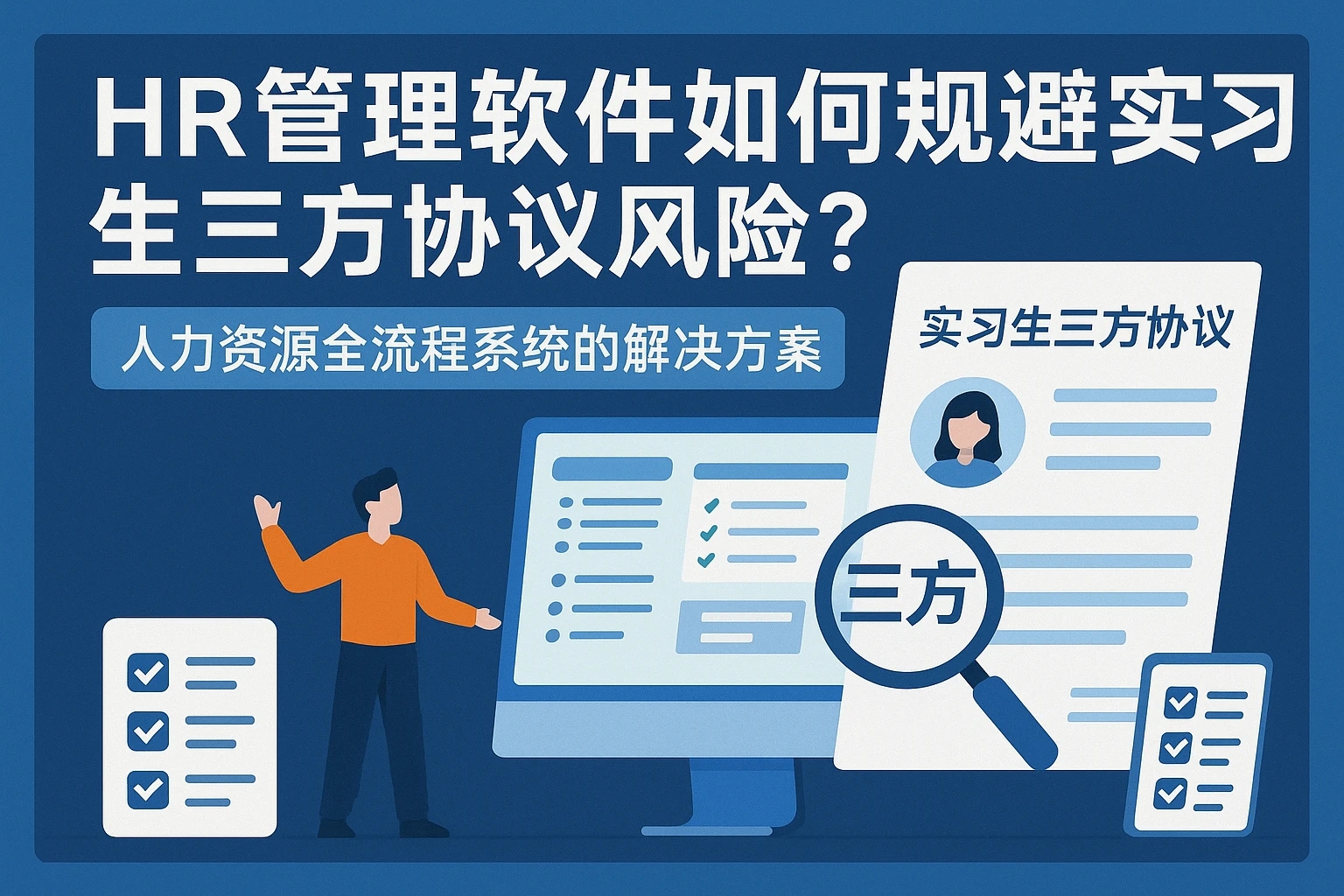HR管理软件如何规避实习生三方协议风险？人力资源全流程系统的解决方案