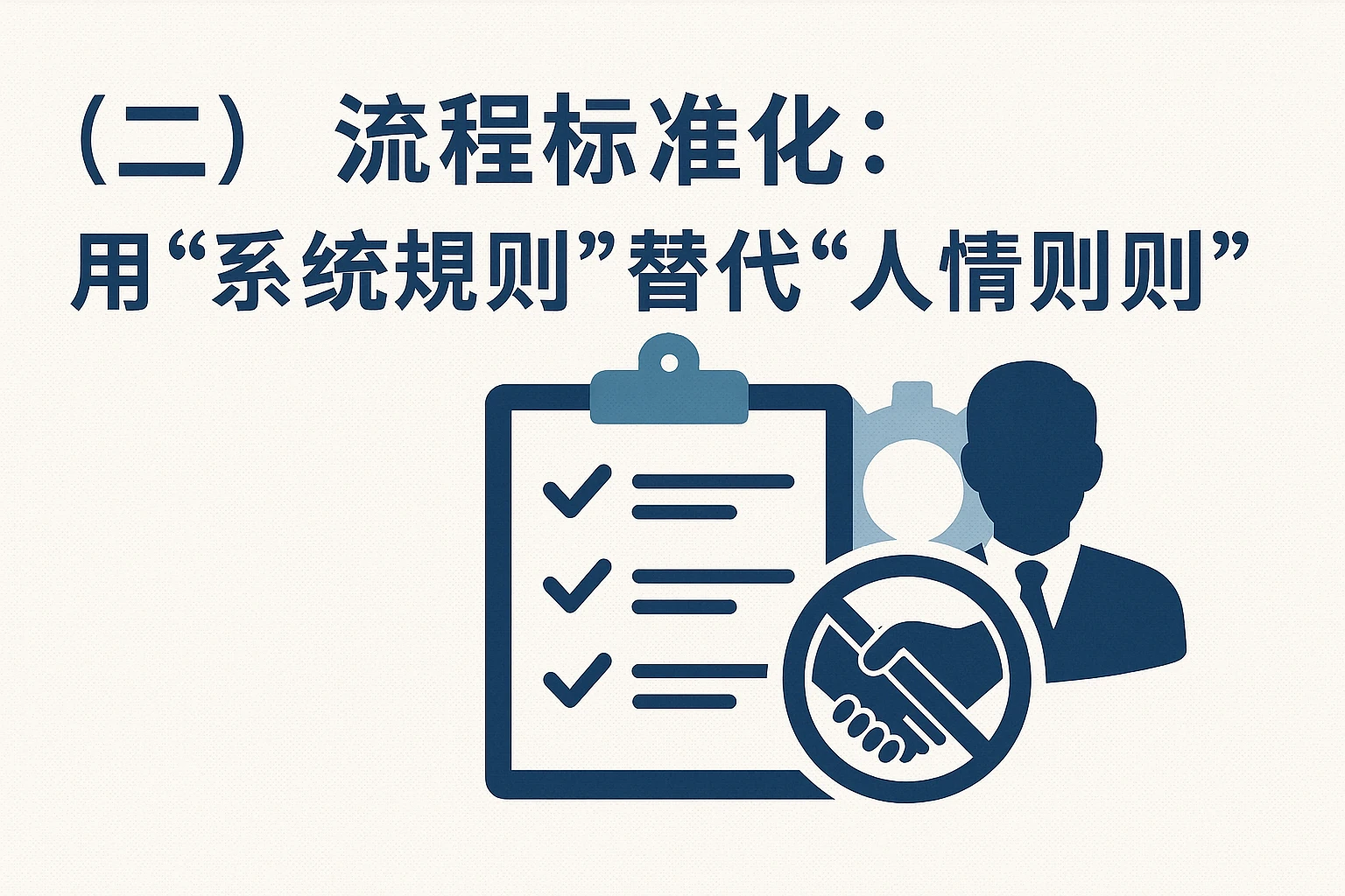 （二）流程标准化：用“系统规则”替代“人情规则”