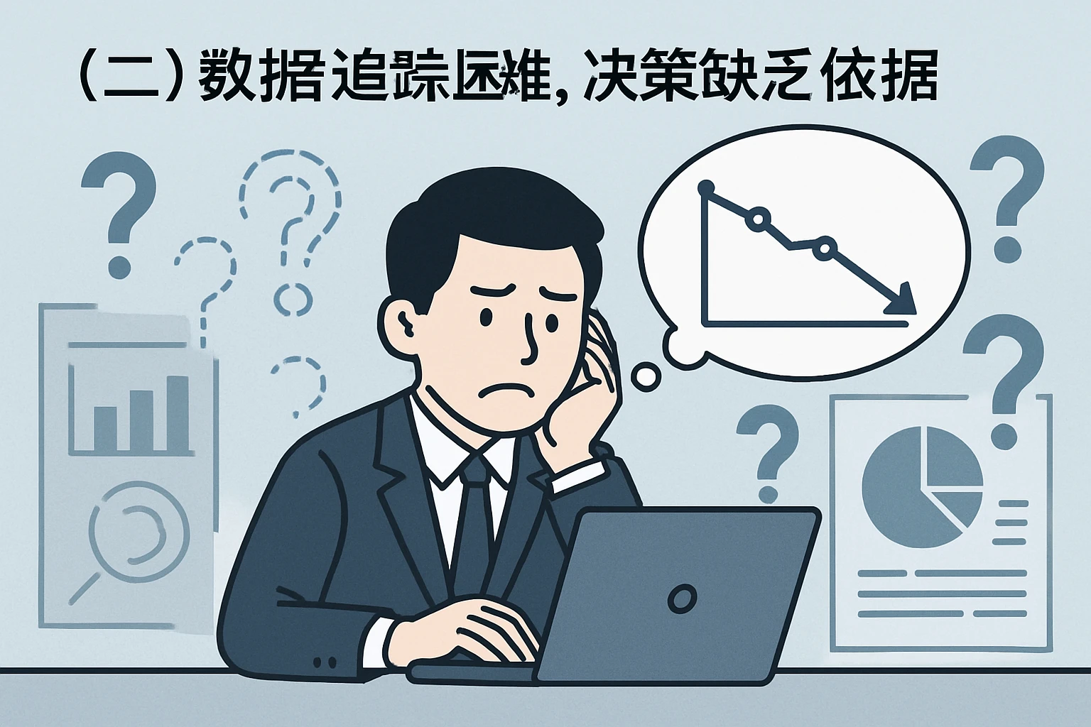 （二）数据追踪困难，决策缺乏依据