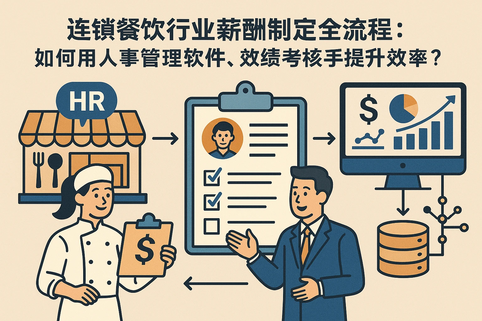 连锁餐饮行业薪酬制定全流程：如何用人事管理软件、绩效考核系统与大数据提升效率？