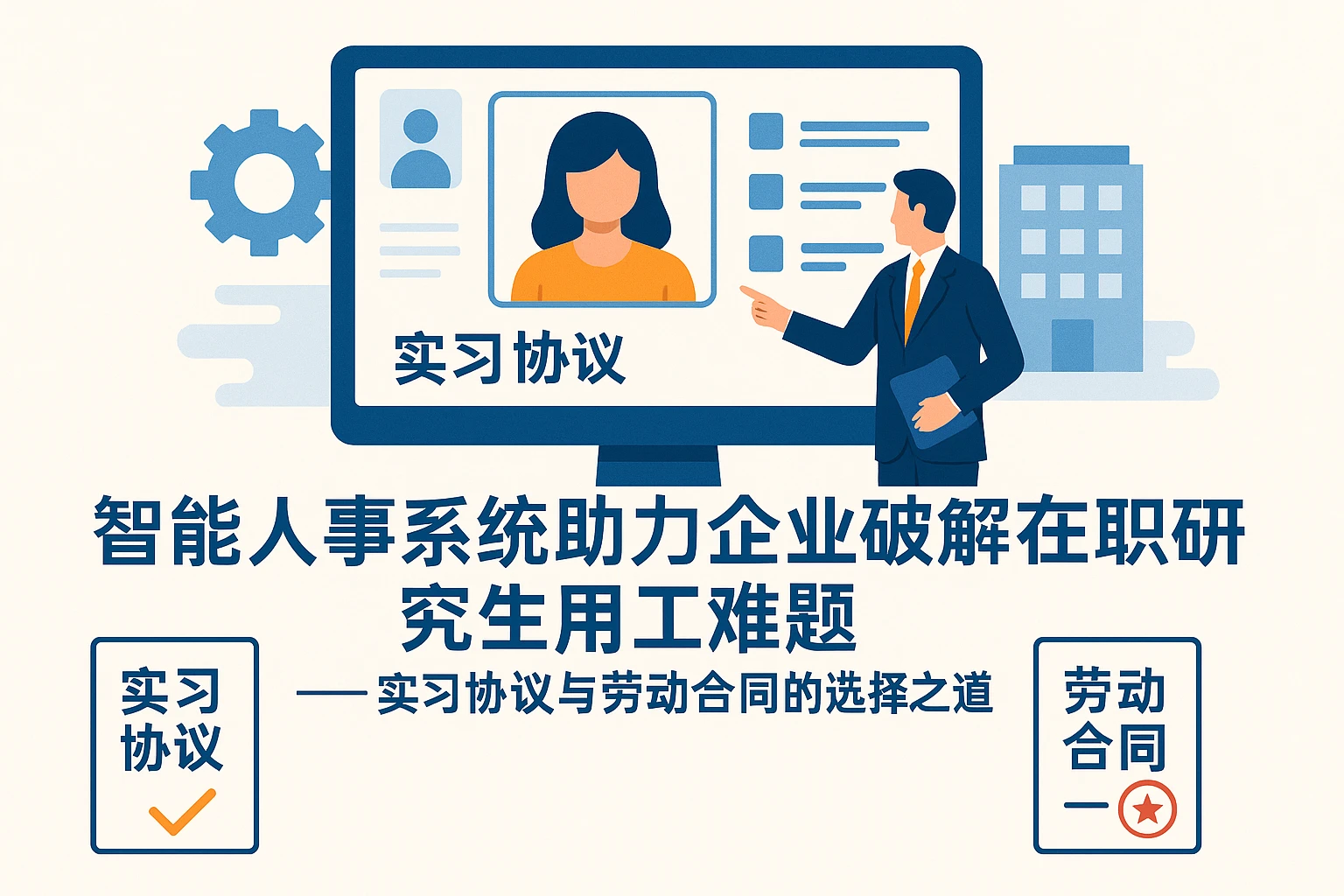 智能人事系统助力企业破解在职研究生用工难题——实习协议与劳动合同的选择之道