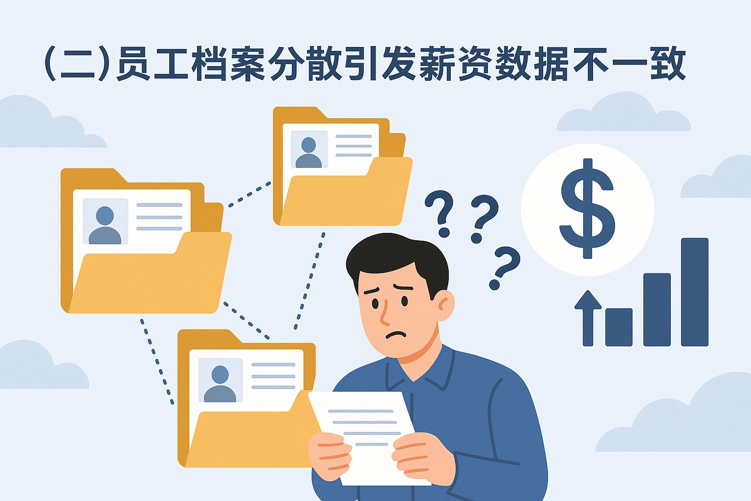 （二）员工档案分散引发薪资数据不一致