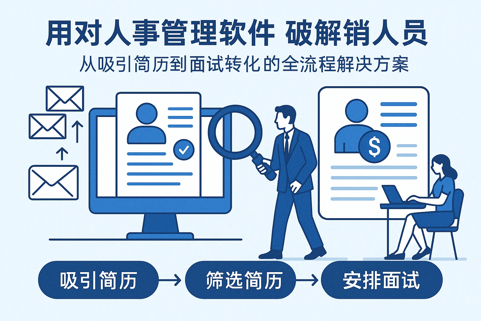 用对人事管理软件，破解销售人员招聘难：从吸引简历到面试转化的全流程解决方案