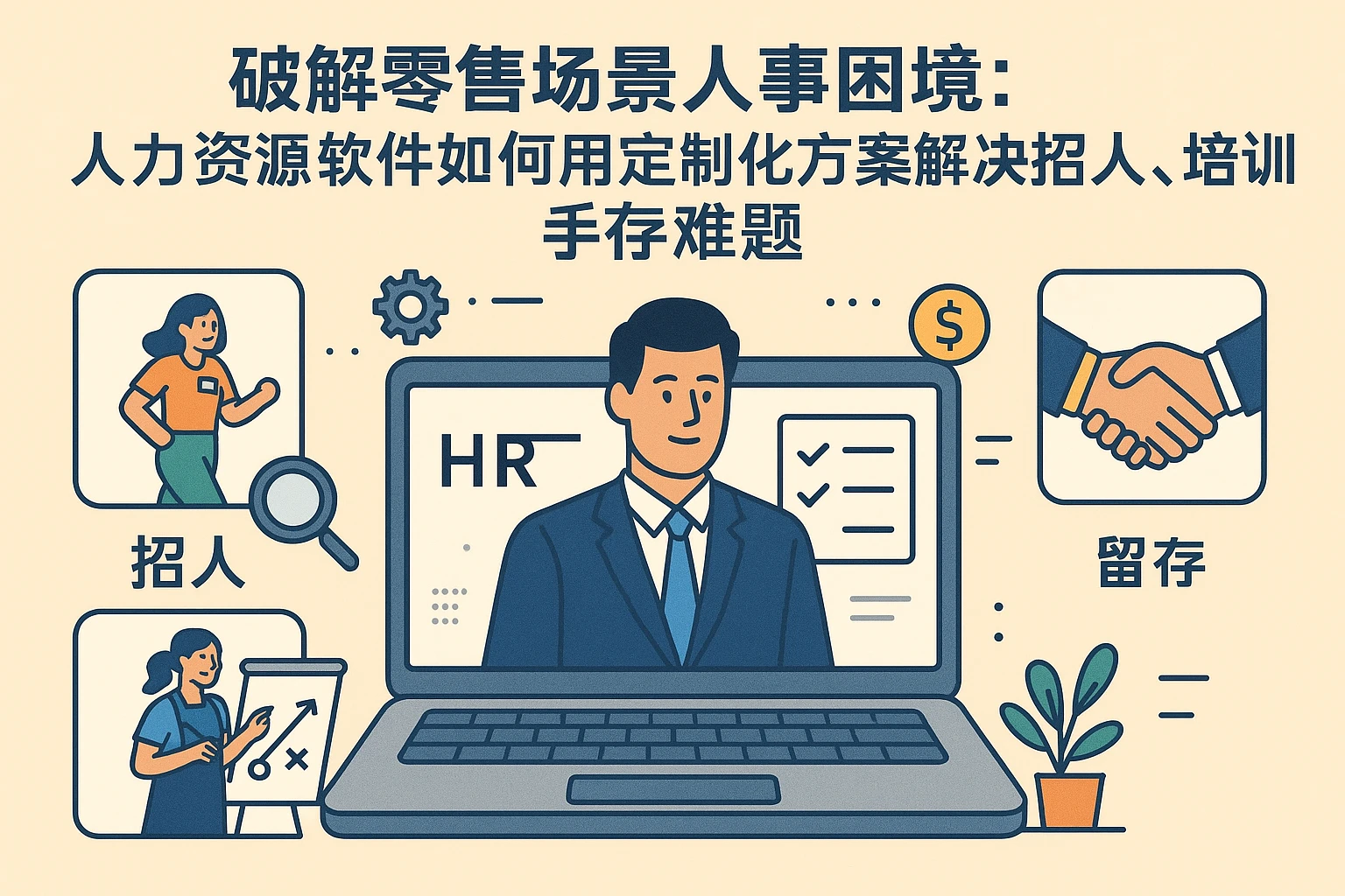 破解零售场景人事困境：人力资源软件如何用定制化方案解决招人、培训与留存难题