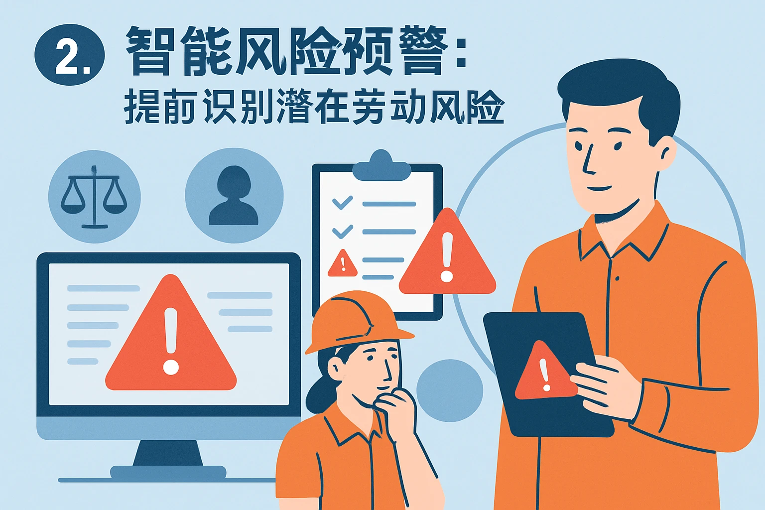 2. 智能风险预警：提前识别潜在劳动风险