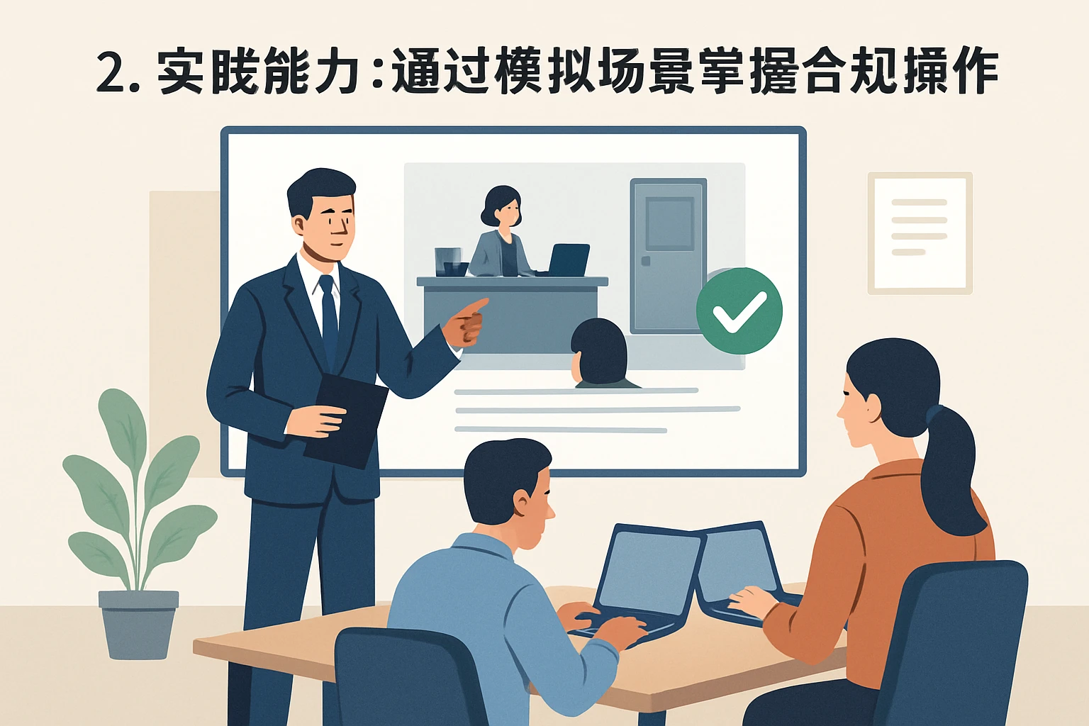2. 实践能力：通过模拟场景掌握合规操作