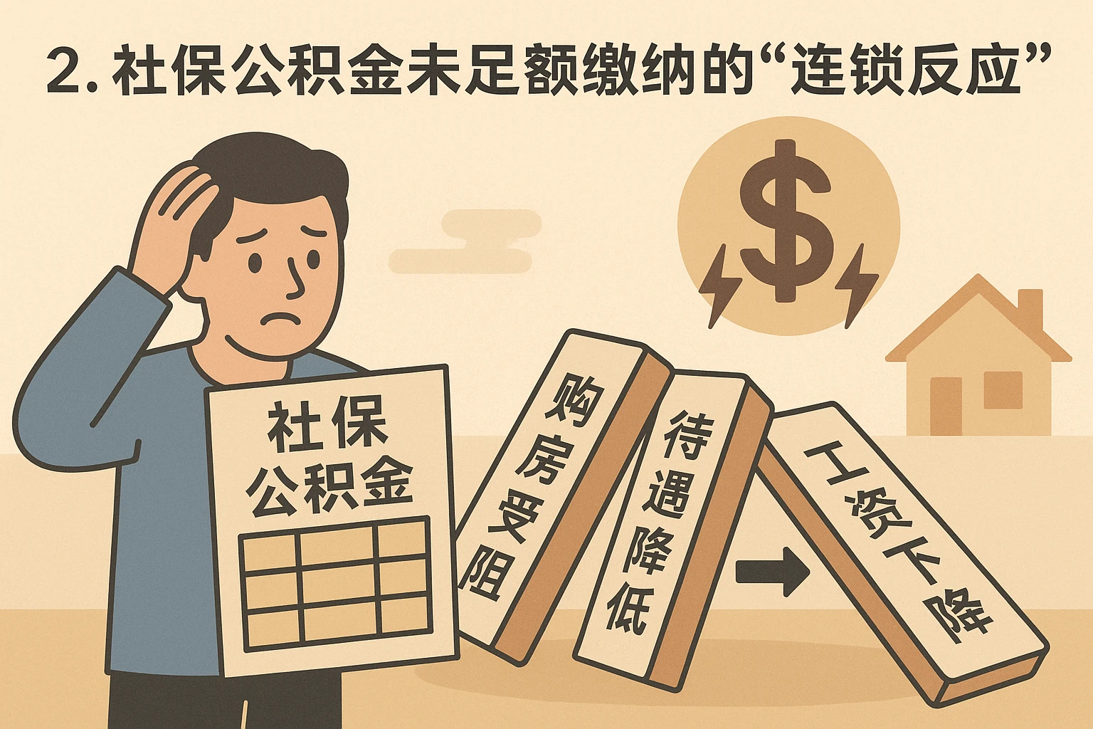 2. 社保公积金未足额缴纳的“连锁反应”