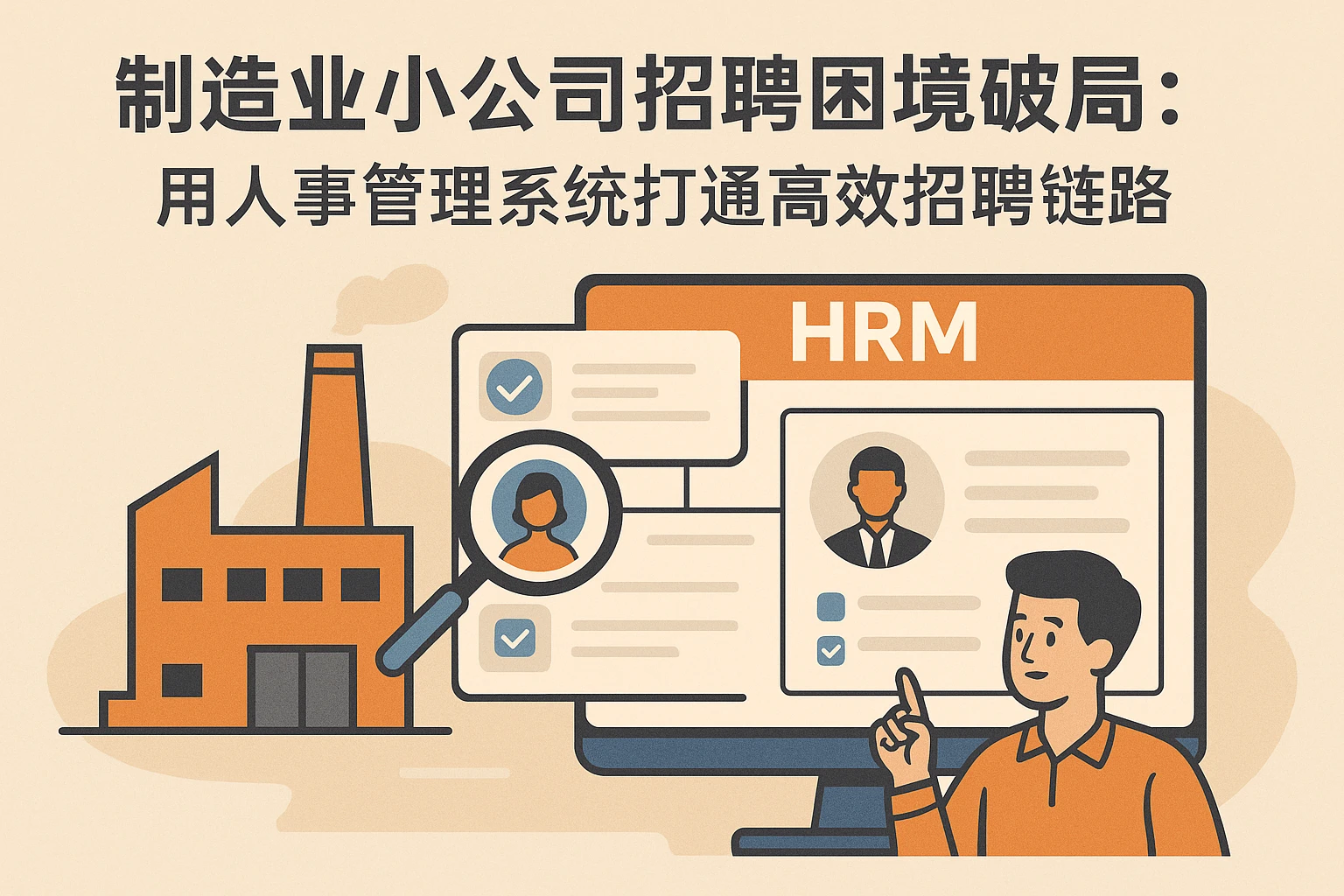 制造业小公司招聘困境破局：用人事管理系统打通高效招聘链路