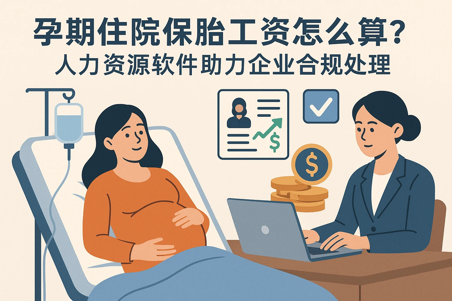 孕期住院保胎工资怎么算？人力资源软件助力企业合规处理