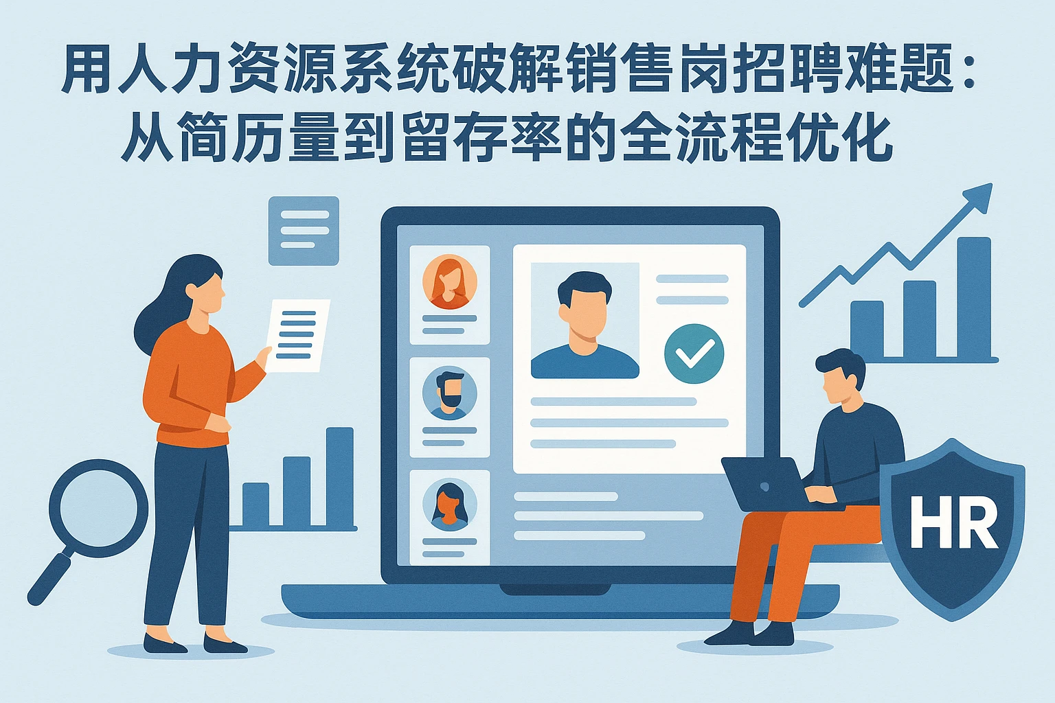 用人力资源系统破解销售岗招聘难题：从简历量到留存率的全流程优化
