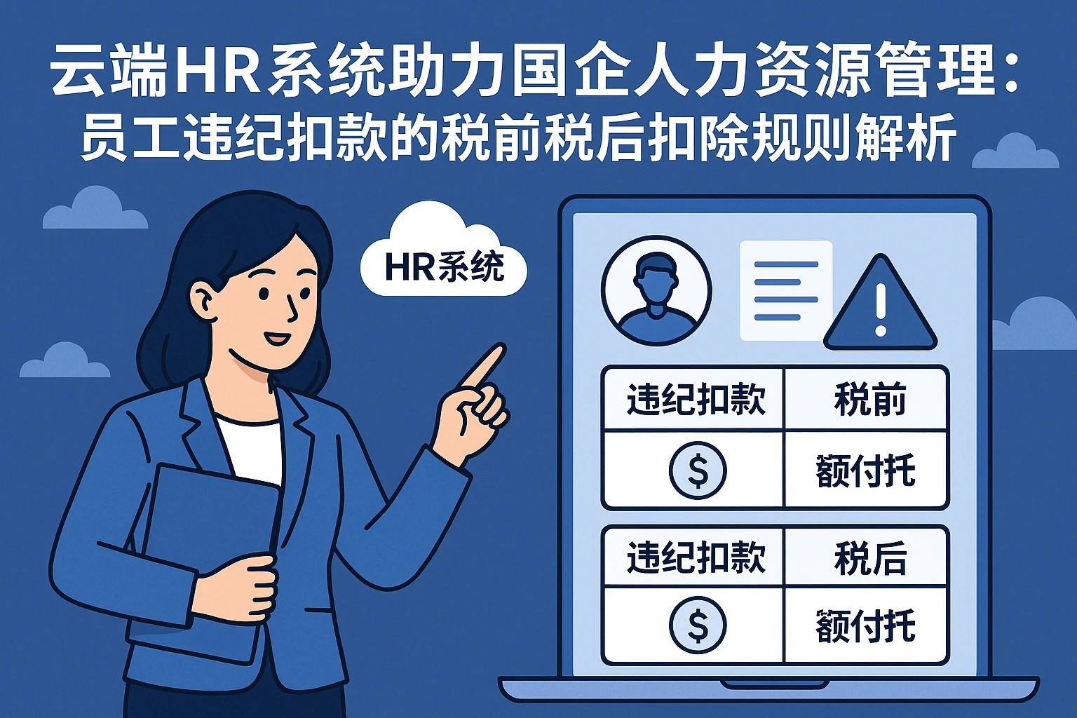 云端HR系统助力国企人力资源管理：员工违纪扣款的税前税后扣除规则解析