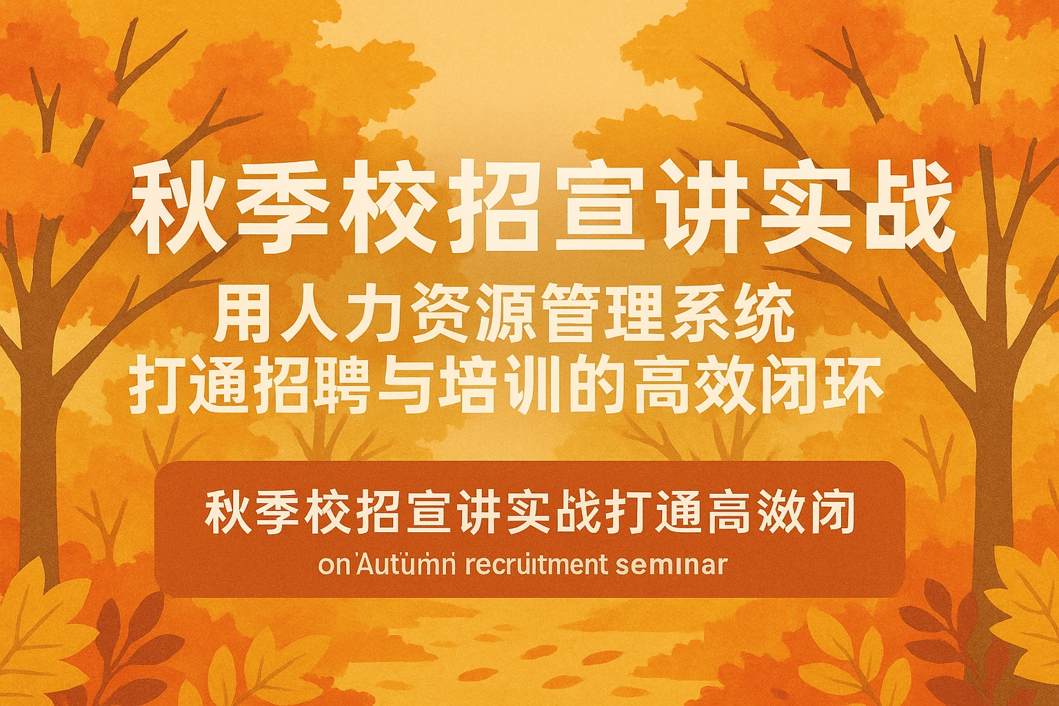 秋季校招宣讲实战：用人力资源管理系统打通招聘与培训的高效闭环