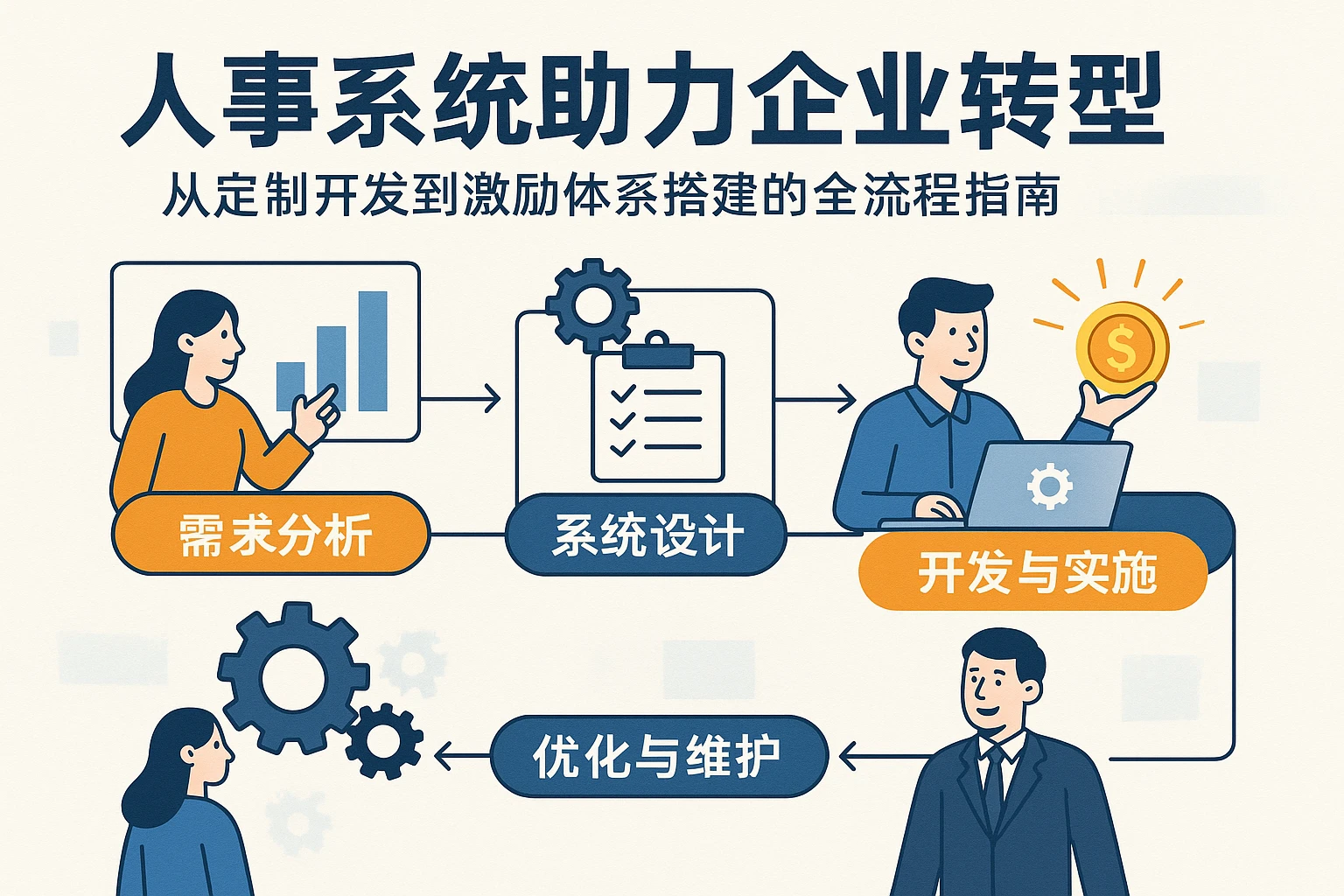 人事系统助力企业转型：从定制开发到激励体系搭建的全流程指南
