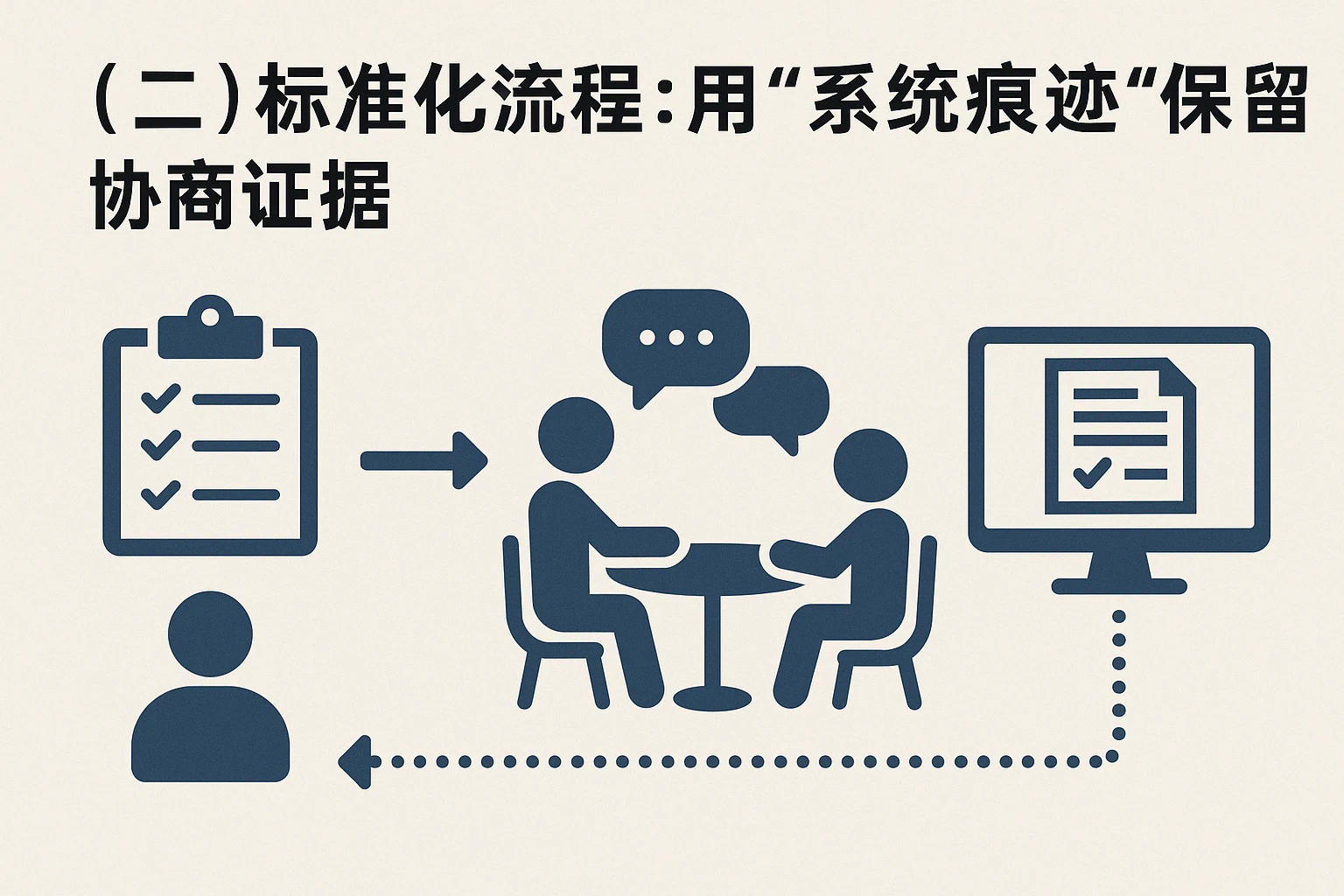 （二）标准化流程：用“系统痕迹”保留协商证据