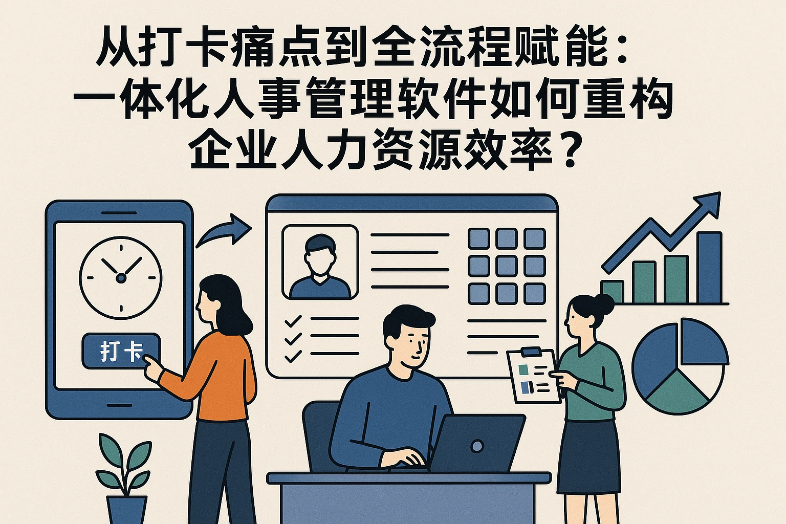从打卡痛点到全流程赋能：一体化人事管理软件如何重构企业人力资源效率？
