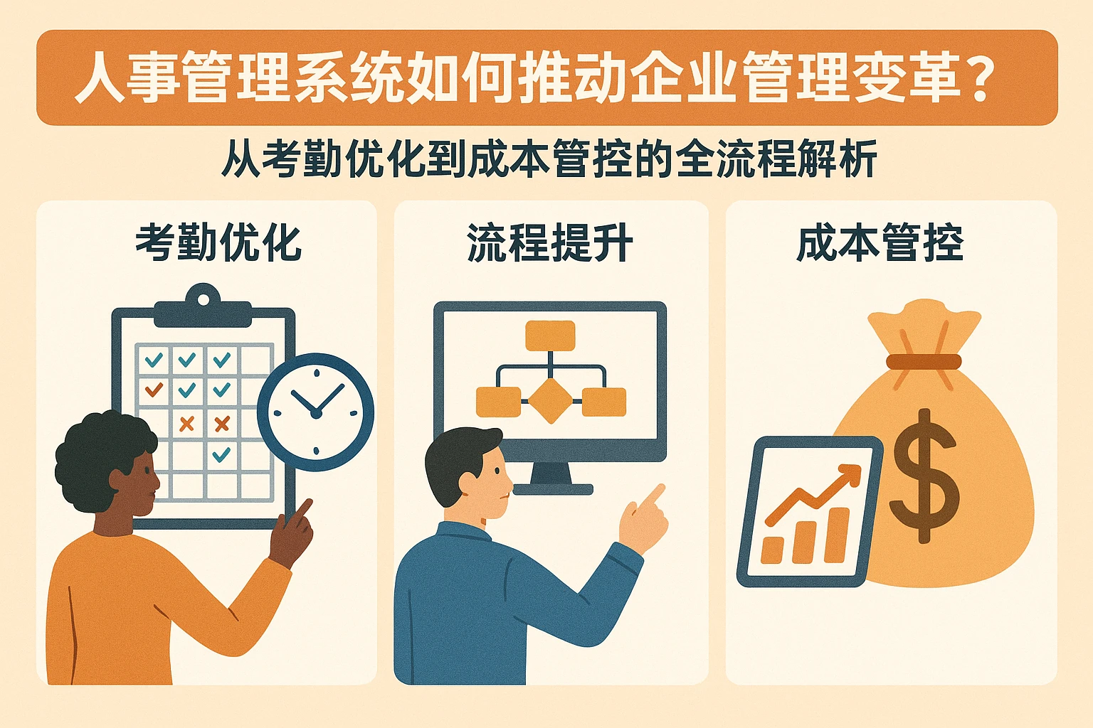 人事管理系统如何推动企业管理变革？从考勤优化到成本管控的全流程解析