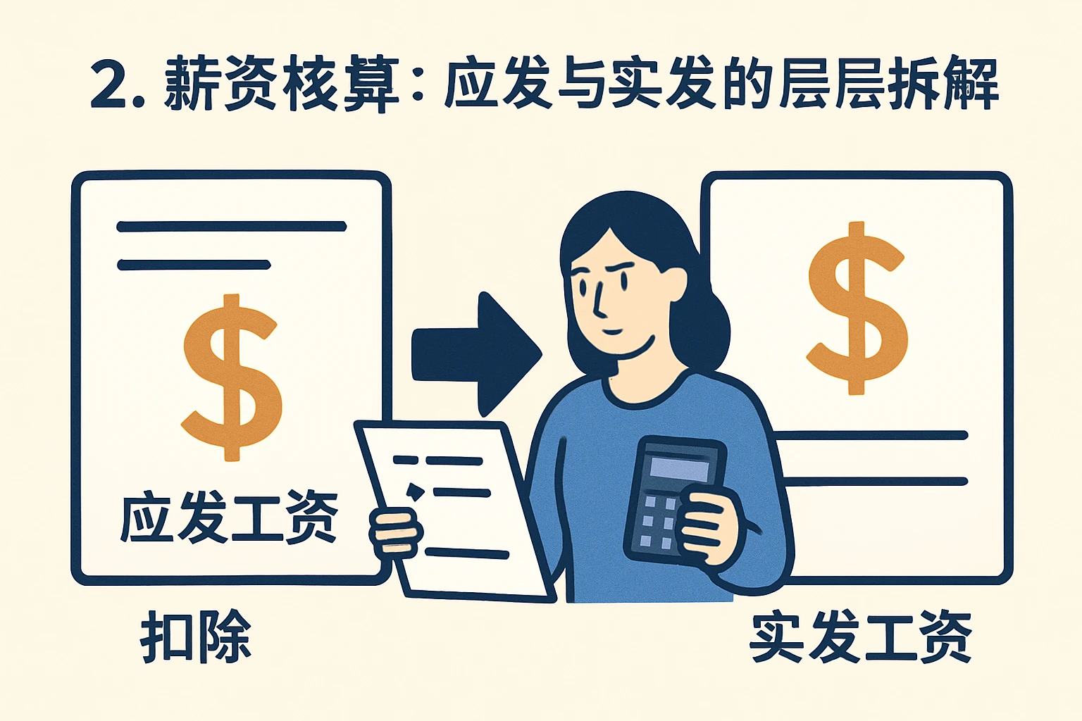2. 薪资核算：应发与实发的层层拆解