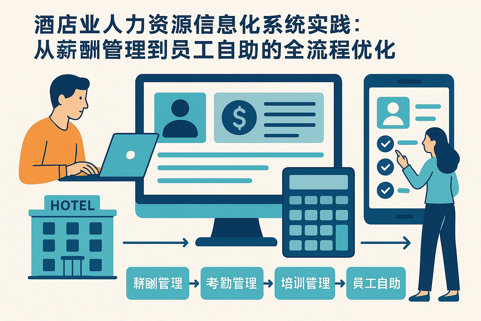 酒店业人力资源信息化系统实践：从薪酬管理到员工自助的全流程优化
