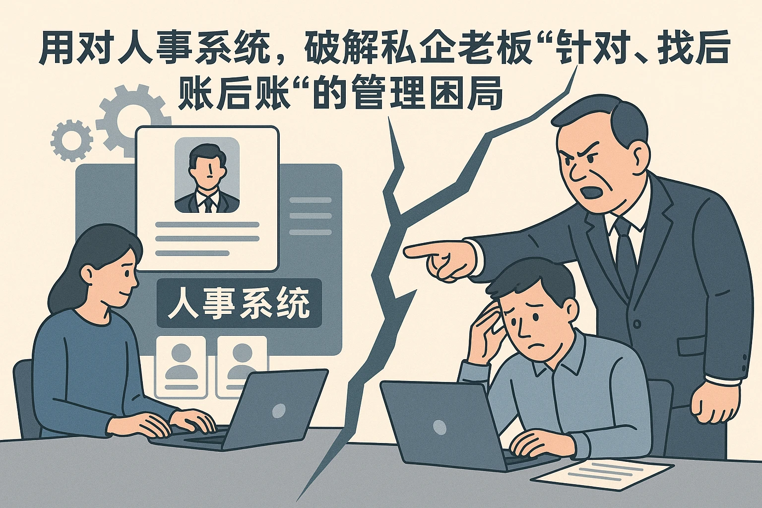 用对人事系统，破解私企老板“针对人、找后账”的管理困局
