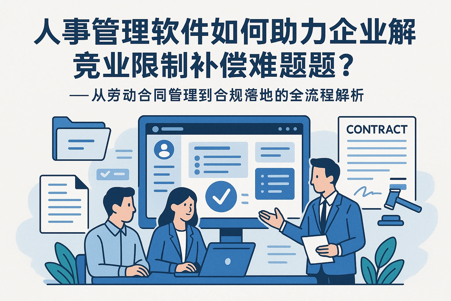 人事管理软件如何助力企业解决竞业限制补偿难题？——从劳动合同管理到合规落地的全流程解析
