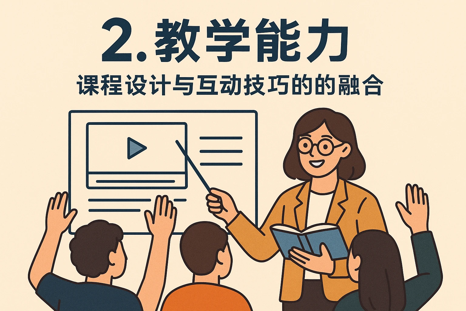 2. 教学能力：课程设计与互动技巧的融合