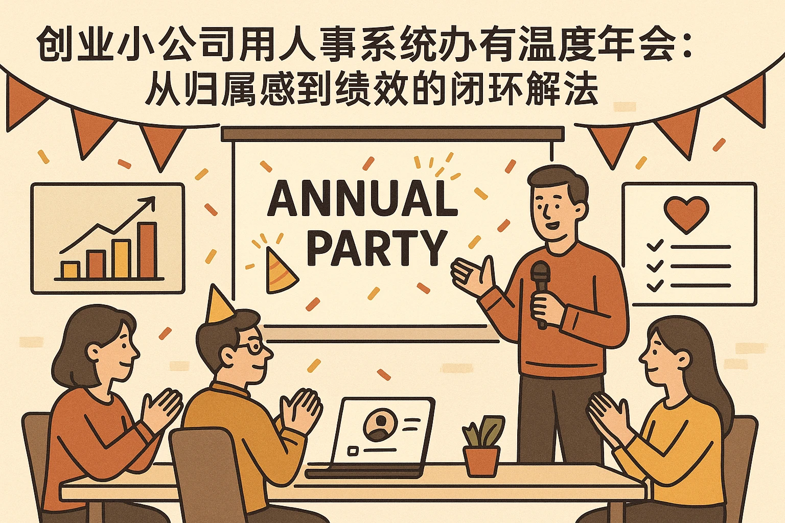 创业小公司用人事系统办有温度年会：从归属感到绩效的闭环解法